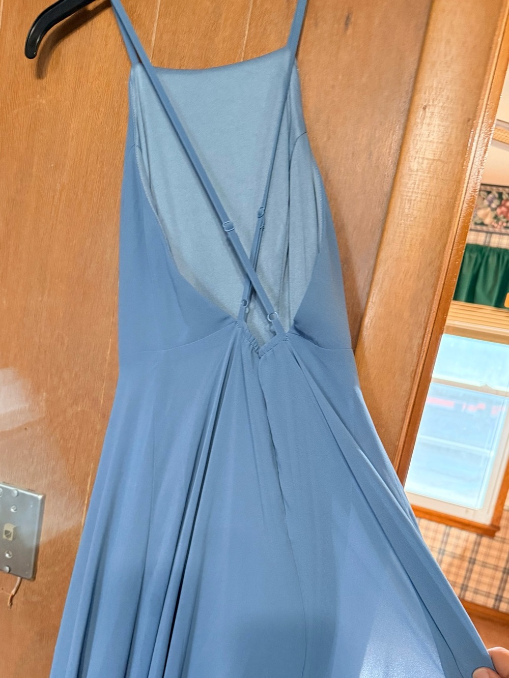 Blue Strappy Evening Dress